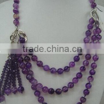 Latest Necklace Design Fashion Amethyst Necklace Wholesales