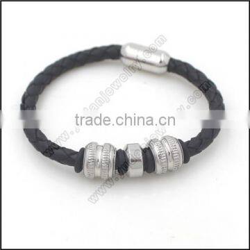 braided leather bracelet for men