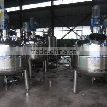 Stainless steel mixing tank with two mixers