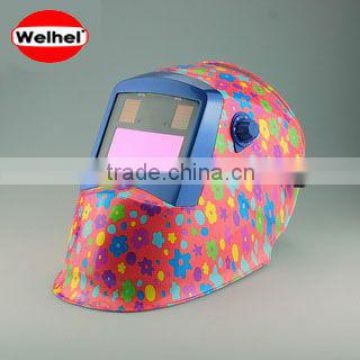 Solar Power Auto Darkening Welding Helmet Carbon Fibre with Large Viewing Size