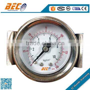 40mm back mounting u clamp pressure gauge