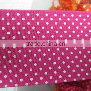 Custom Printed Elastic Hair Band Polyester Latex With WHITE DOT Printing photo-3