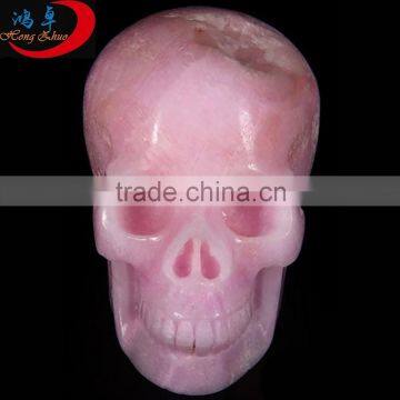 Pink Optical Crystal Skull For Sale For Trade Show Decoration