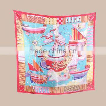 Digital Printed Wholesale New Twill Silk Scarves 90*90 photo-2