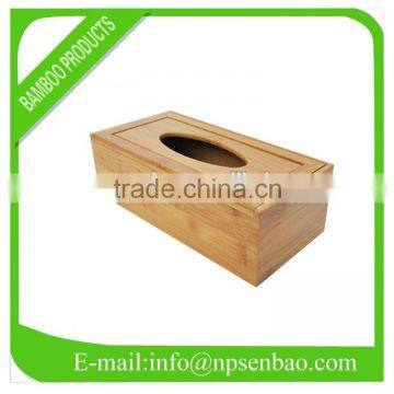 rectangular bamboo tissue box