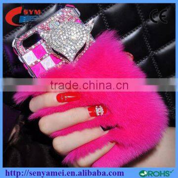 Fox Real Rabbit Fur Cover for Iphone 6s Handmade Phone Case