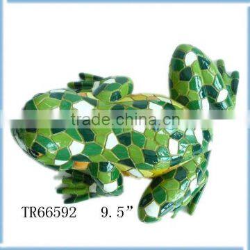 Polyresin mosaic frog