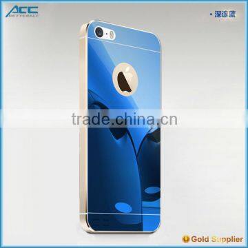 2015 Hot Selling Factory Price Front+Back Metallic Plating Color Tempered Glass Screen Protector for IPhone 5 5s photo-5