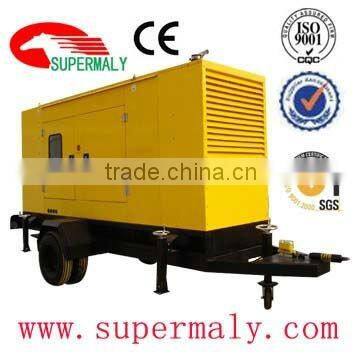 Low noise trailer mounted generator