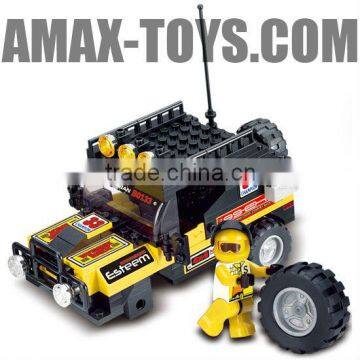 bd-7530133 plastic toys brick intelligent building block off-road car 172pcs