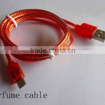 new fashion charging&data micro USB perfume cable