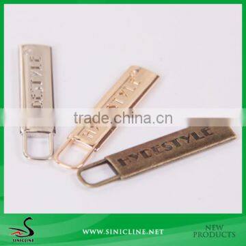 Sinicline zinc alloy custom metal zipper puller