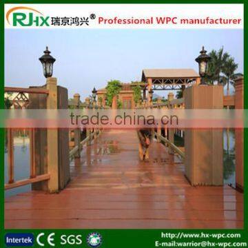 Non-slip wpc floor tile for outdoor deck floor covering with waterproof and mositure-proof features