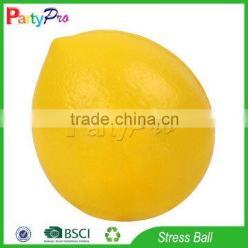 Partypro 2015 New Products PU Promotional Fruit Gifts Custom Fresh Lemon Shape Stress Ball