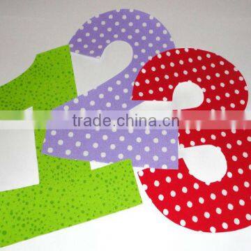 iron on fabric applique birthday number