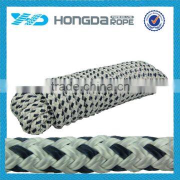 Diamond design durable16mm polyester sailing rope