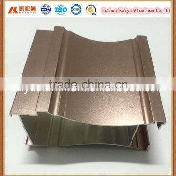 Champagne anodized aluminum extruded profile interior door