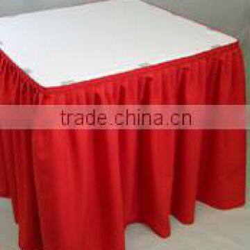 Elegant banquet pleated skirt for table