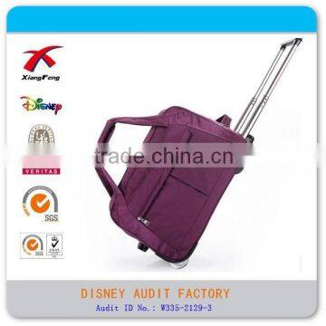 XF-XL0004 travel polyster luggage bags with wheels