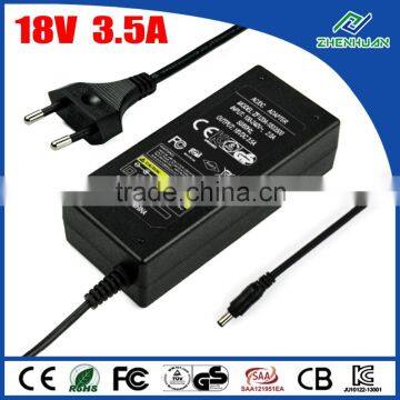 18V power supply 18V 3.5A AC to DC adapter desktop type