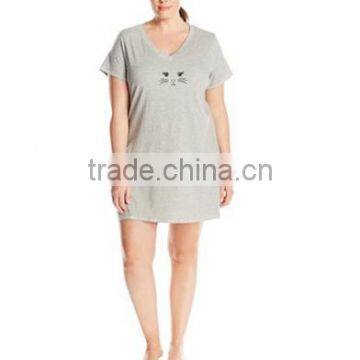 short sleeve maternity plus size nightdress