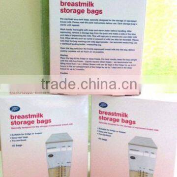 Pre-Sterilizing Food Grade Breast Milk Bag supplier