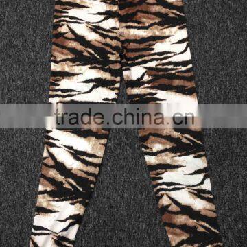 Zebra Print Leggings Polyester Spandex