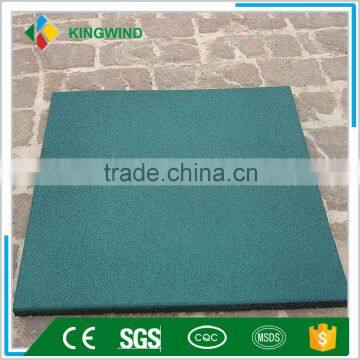 green color polished floor tile / GYM rubber flooring /exhibition flooring