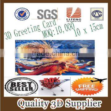 Guangzhou Lifeng Free sample 2014 custom handmade wholesale 3d greeting card
