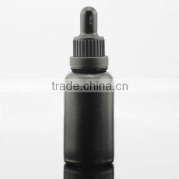 50ml black painting round glass dropper bottle for essential oil