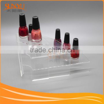 New Style Design Clear Nail Polish 3 Tier Acrylic Display Stand