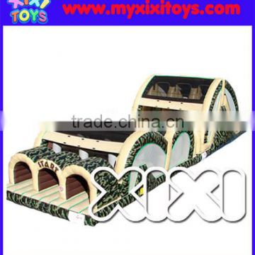 Camouflage military inflatable obstacle course for kids and adults