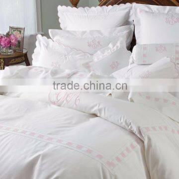 Hand embroidery cotton bedding set no.29