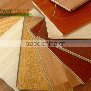 unique design 12mm click indoor decoration laminated flooring