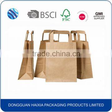 Eco-friendly custom handle kraft paper bag