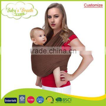 BCW-06B customize natural cotton baby sling stretchy wrap ring sling baby carrier