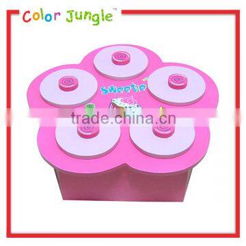 Pink flower shape wooden storage box/ wood gift boxes wholesale