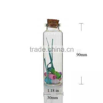 Neck Finish Mini Glass Bottles with Cork Tops Message Wish Weddings Memories