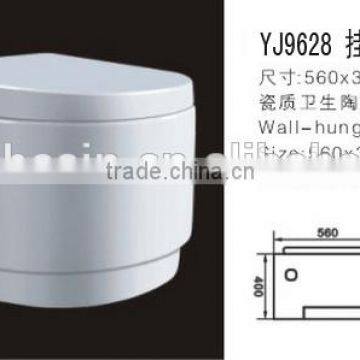 YJ9628 Ceramic Bathroom Save Spaces Wall hung toilet/WC/ Water Closet