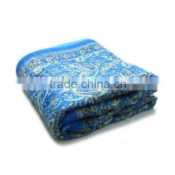 Baby Quilted sleeping bag Indian handmade BLUE PAISLE