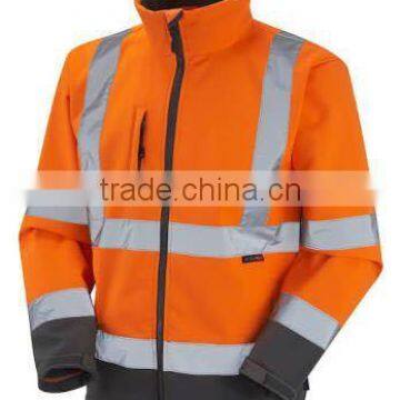 Orange Hi Vis Coat High Viz Jacket Visibilty Parka Work Safety Supply