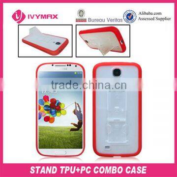 for samsung galaxy s4 i9500 tpu+pc kickstand case