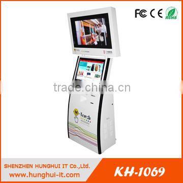 Dual touch screen Automatic FRID prepaid card vending machine/phone card vending machine