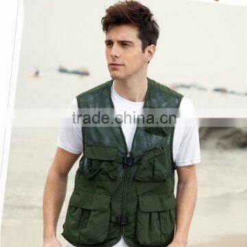 mens outdoor quick dry breathable multifunctional leisure mesh vest with pockets