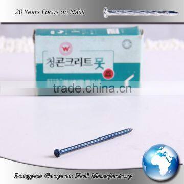 blue coated concrete steel nails for korea