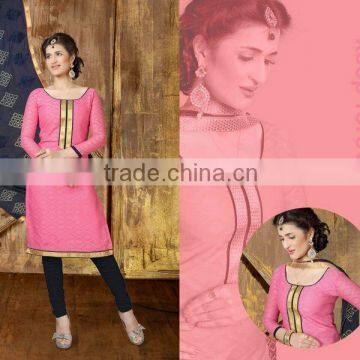 LATEST CHANDERI SALWAR KAMEEZ