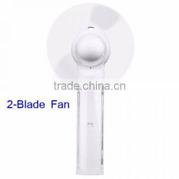 Rechargeable Portable Handheld Fan, Air Cooling 2-Blade Small Mini Fan