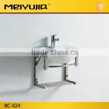 Best seller bathroom stainless steel shelf with basin