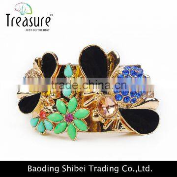 Dubai Handmade Gold Rhinestone Mosaic Ethnic Bracelet Bangle on Sale in 2016 New Year photo-5