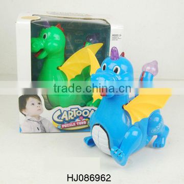 Battery Operated Toys Dinosaur, B/O Plastic Toys Flashing Dinosaur Animals, Electric Toys Music Animals